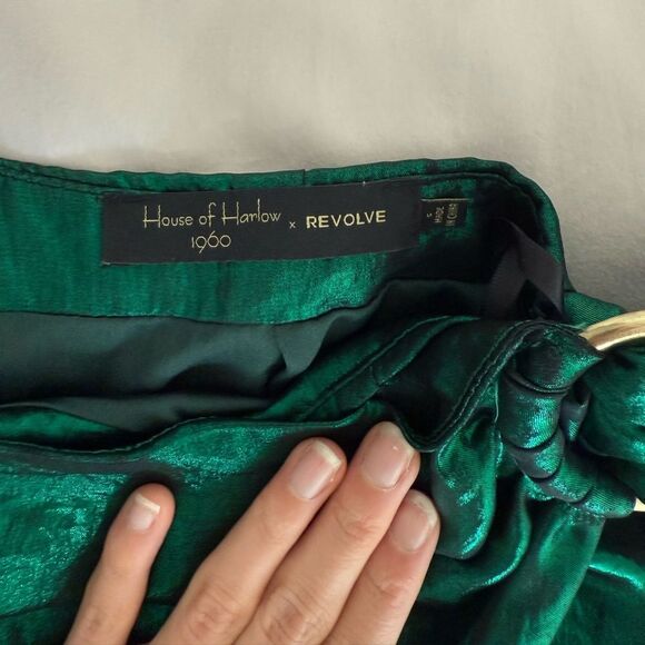 House of Harlow × REVOLVE Bobbi Skirt Emerald S green skirt - Picture 5 of 9